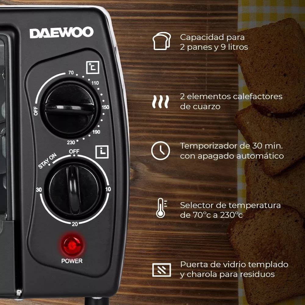 Honor Tostador Daewoo DOT-1645 9L Temporizador Negro 12 27488099