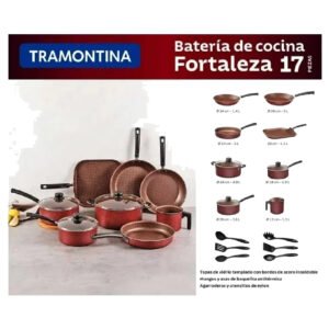 Batería de Cocina Tramontina 27899-325 17 Piezas Roja_3