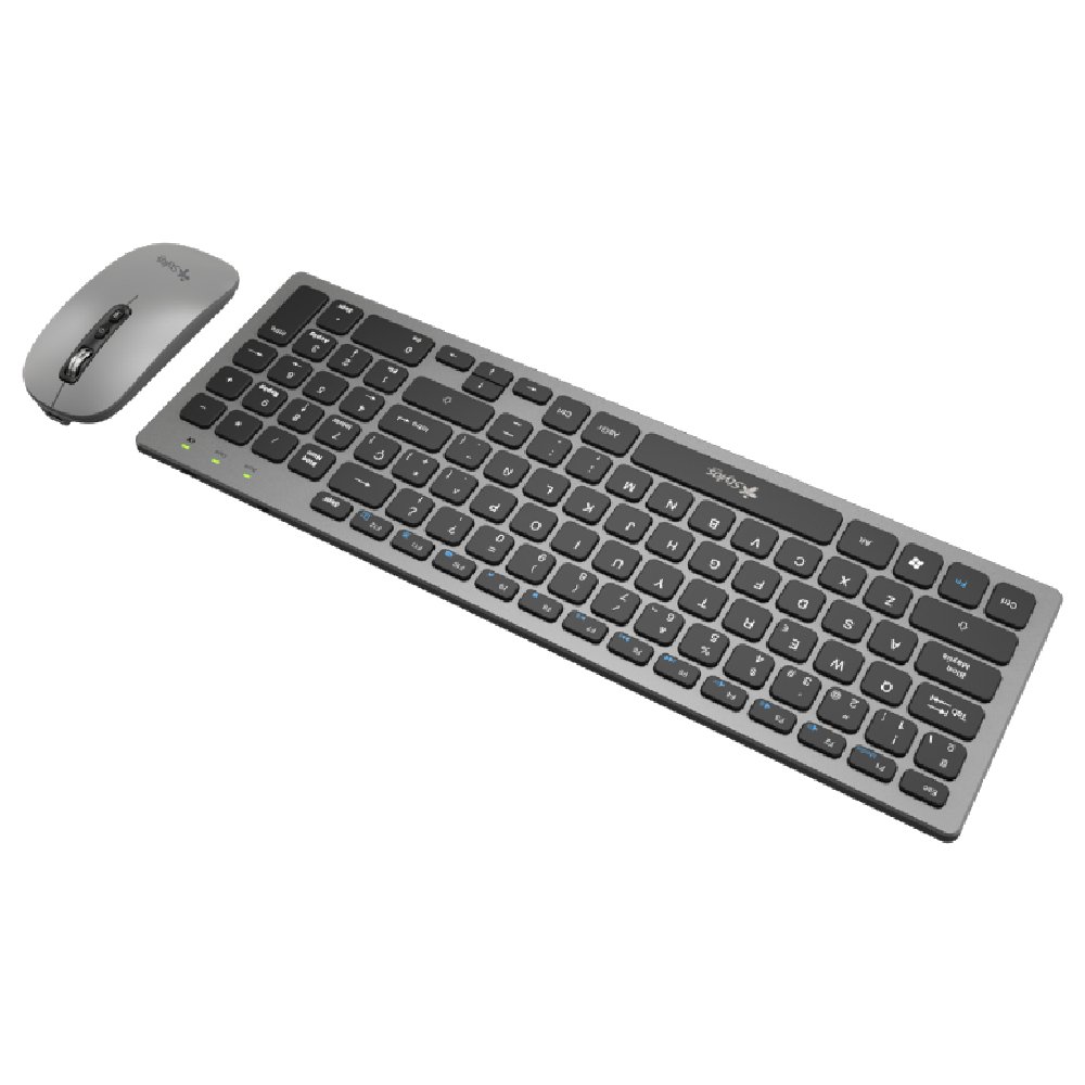 Teclado y Mouse Inalámbrico Recargable Stylos STPKTM6G Gris 7 38035745