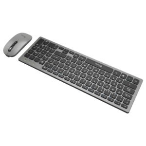 Teclado y Mouse Inalámbrico Recargable Stylos STPKTM6G Gris_1