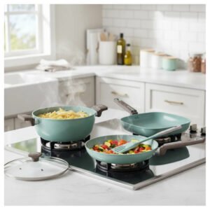 Inicio 44 Batería de Cocina Jade Cook C0605-00 Essentials 11 piezas Verde_9