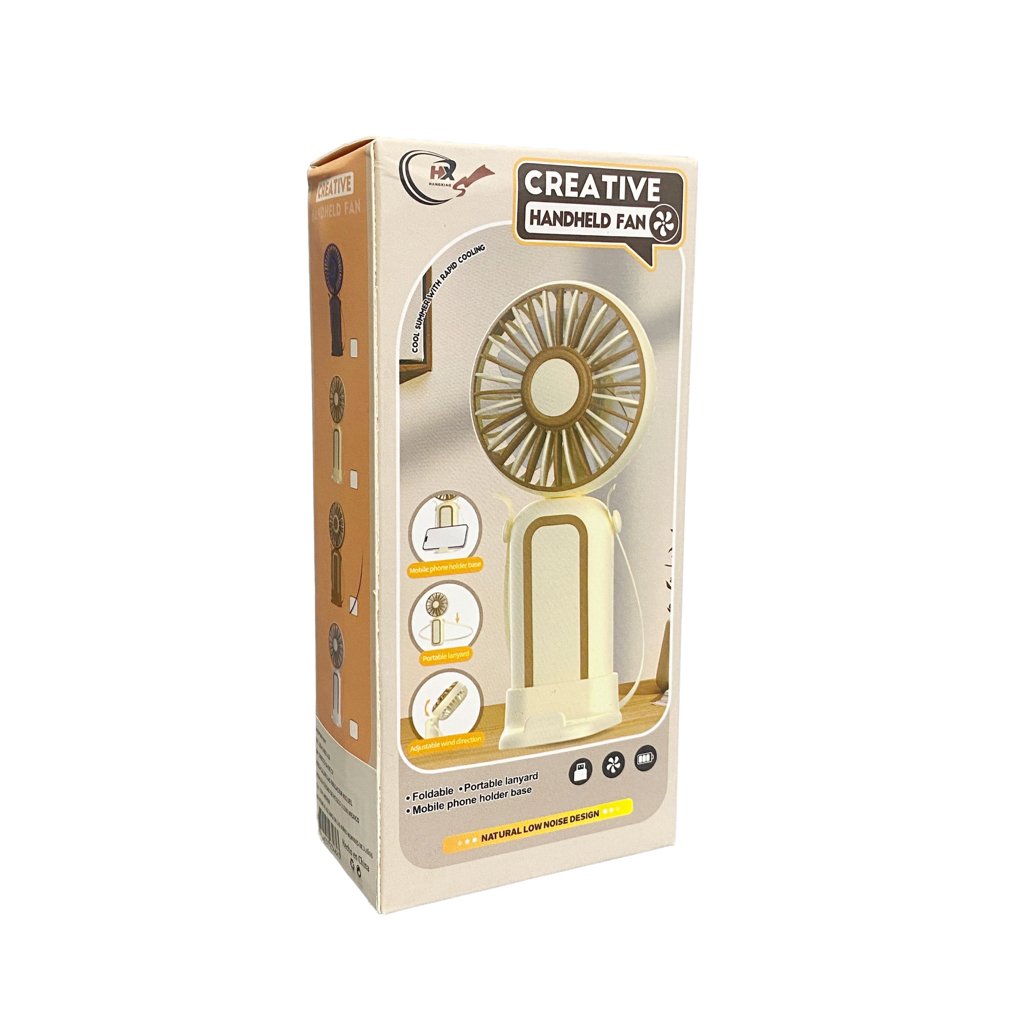 Ventilador Portátil Recargable HX-M1 Plegable 3 Velocidades con Soporte para Celular 9 HX-M1 MINI VENTILADOR PORTABLE