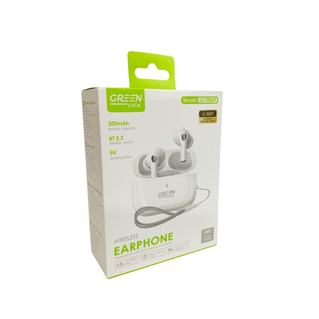Audífonos Bluetooth Green Lyca GL70069 con Estuche de Carga Blanco 7 AURICULARES TWS