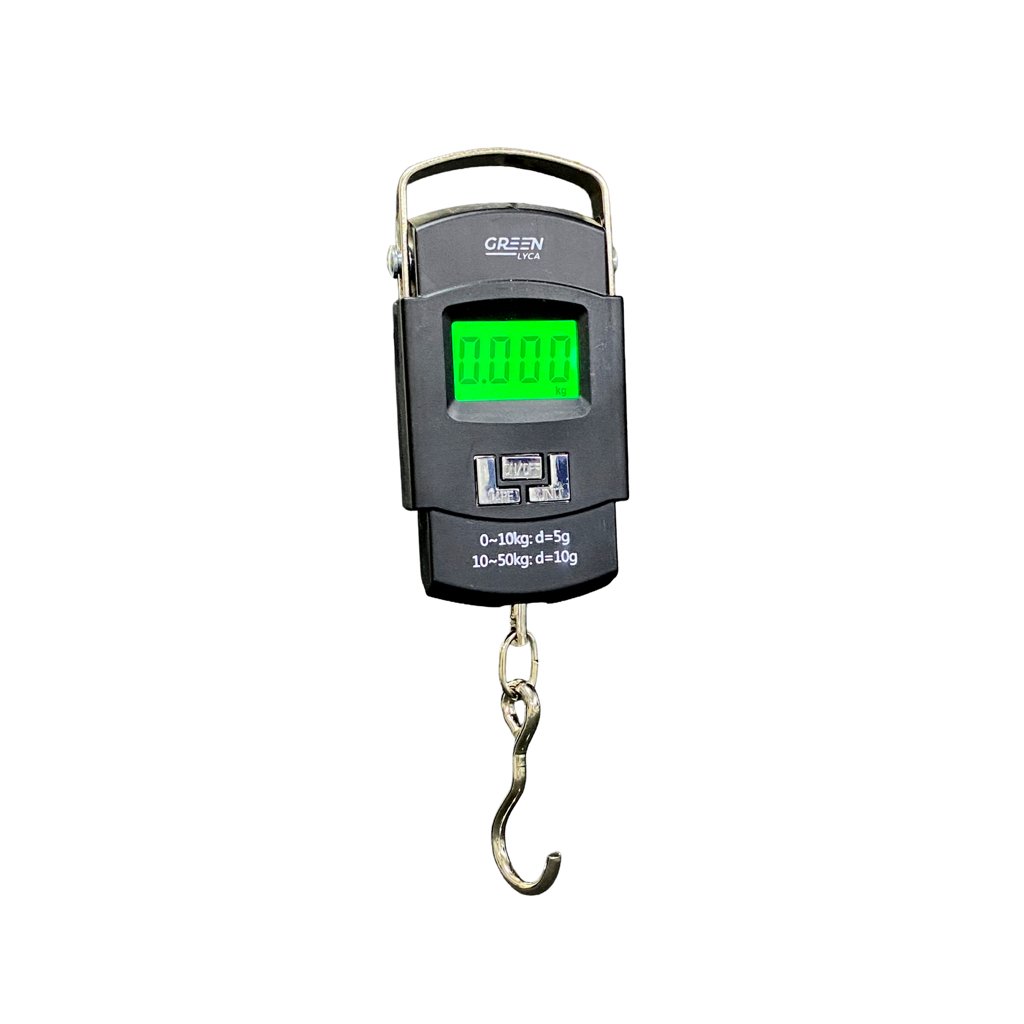 Báscula Digital Portátil de Mano Green Lyca GL69604 hasta 50 kg 8 B·SCULA DE EQUIPAJE (50KG/10G) SIN BATERIA