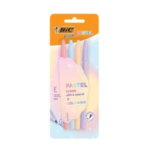 BOLIGRAFO P/MED STICK PASTEL BLT/4 CRISTAL