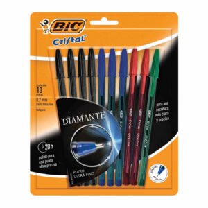 BOLIGRAFO U/FINO STICK BAS BLT/10 DIAMANTE
