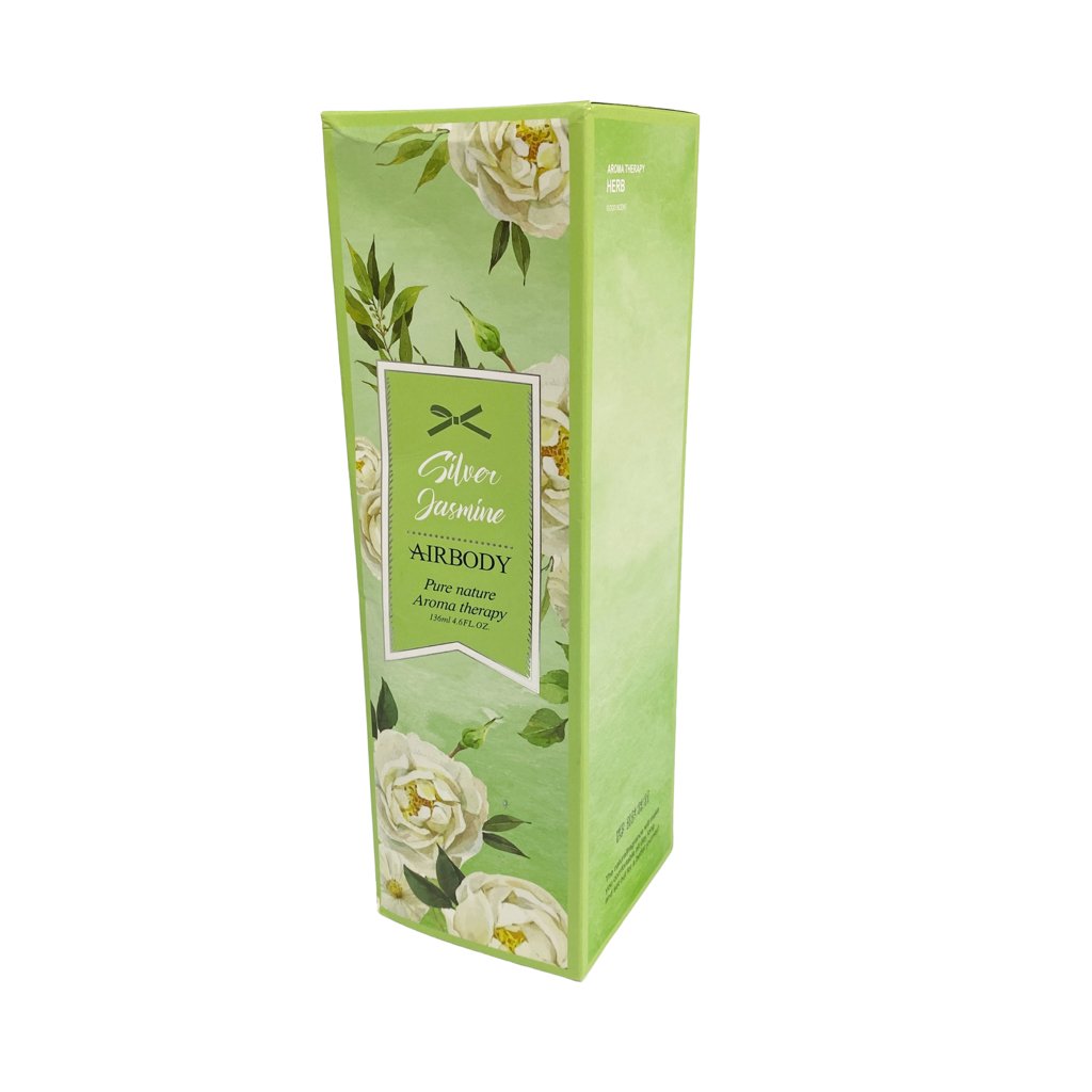 Difusor Aromático Verde Silver Jasmine 150 ml 7 BOTELLA AROMATIZANTES CRISTAL 150 ML