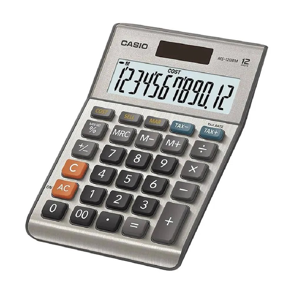 Calculadora de Escritorio 12D Gris Casio 6 CALCULADORA ESCRIT 12D GRIS CASIO