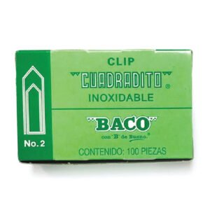 CLIP INOX NIQ CUAD NO 2 CJA/100 BACO