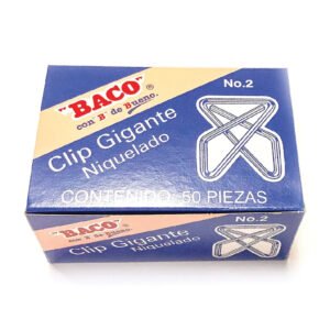CLIP INOX NIQ GTE MARIPOSA NO 2 C/50 BACO