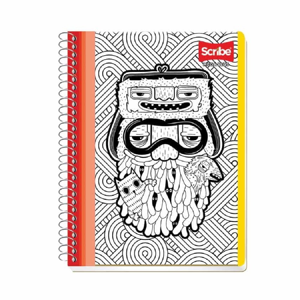 Cuaderno Espiral 100 Hojas Francés C-7 Mega Scribe 6 CUADERNO ESP 100H FRA C-7 MEGA