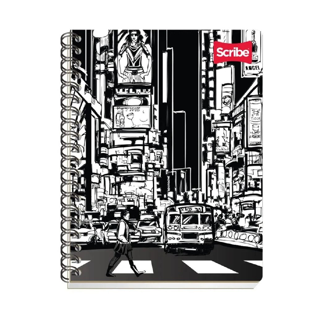 Cuaderno Espiral 100 Hojas Profesional C-5 Black Scribe 6 CUADERNO ESP 100H PROF C-5 BLACK