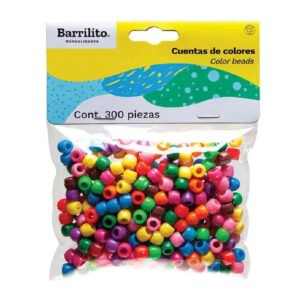 CUENTAS COLORES MEDIANAS C/300 BARRILIT