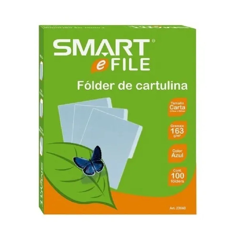 Folder Cartulina Carta Crema Caja con 100 Smart 6 FOLDER CARTULINA CTA CREMA CJA/100 SMART