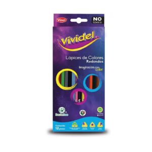 LAPICES DE COLOR 12-L RED 4MM VIVIDEL