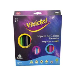 LAPICES DE COLOR 36-L RED 4MM VIVIDEL