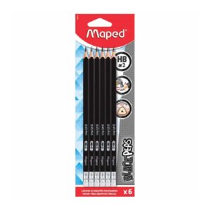 LAPIZ C/GOMA NO 2 TRIANG EXT BLT/6 BLACKPEP