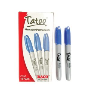 MARCADOR PERMANENTE DELG AZL CJA/10 TATOO