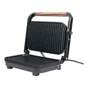PANNINI GRILL NEGRO CON MADERA DHG-2675