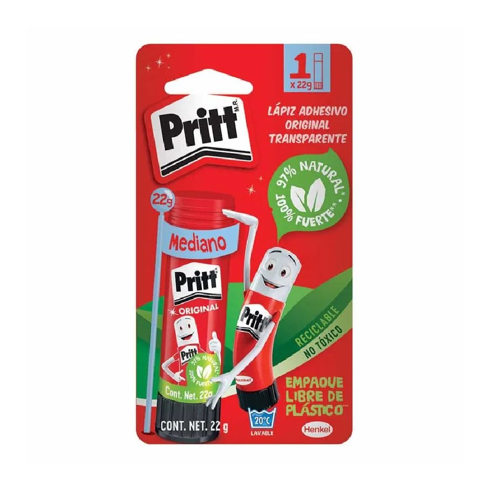 Pegamento Lápiz Adhesivo 22G Cajilla/Blíster Pritt 6 PEGAMENTO LAPIZ ADH 22G CAJILLA/BLT PRITT
