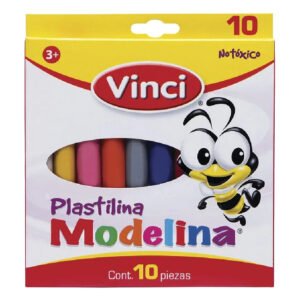 PLASTILINA CJA C/10 BARRITAS MODELIN VINCI