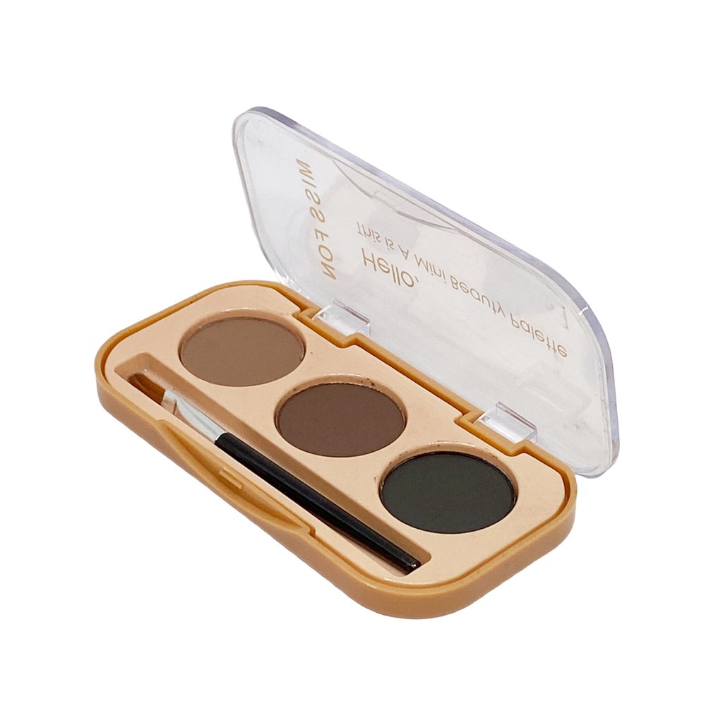 Paleta de Polvos para Cejas Miss Fon 3 Tonos 7 POLVO PARA CEJAS EY31 3G