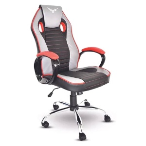 Silla Gamer Naceb NA-0909 Piel sintética Reclinable 45º Gris_0