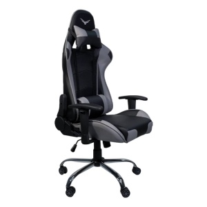 Silla Gamer Naceb NA-0902 Soldier Piel Sintética Negro/Gris_0