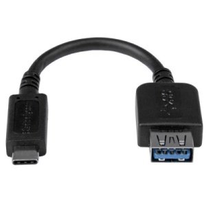 Cable USB StarTech.com , 0,15 m, USB C, USB A, Macho/hembra, Negro