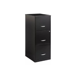 Archivero Organizador Metálico Lorell 18573 3 Cajones Negro