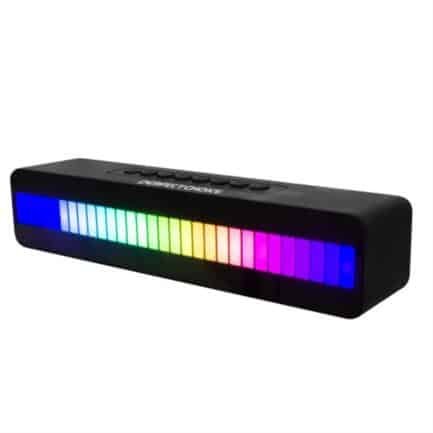 Bocina Perfect Choice Shine Beat Inalámbrica LED RGB Color Negro